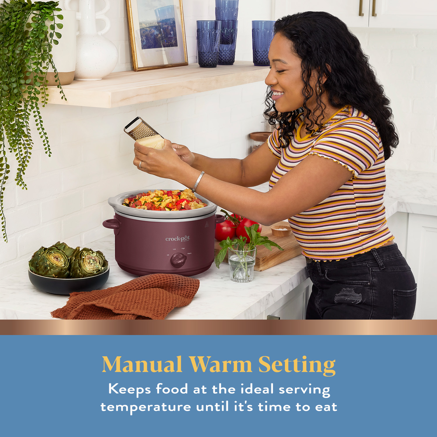 Crock-Pot® Design Series 4.5 Qt. Manual Slow Cooker, Lambrusco - Image 5