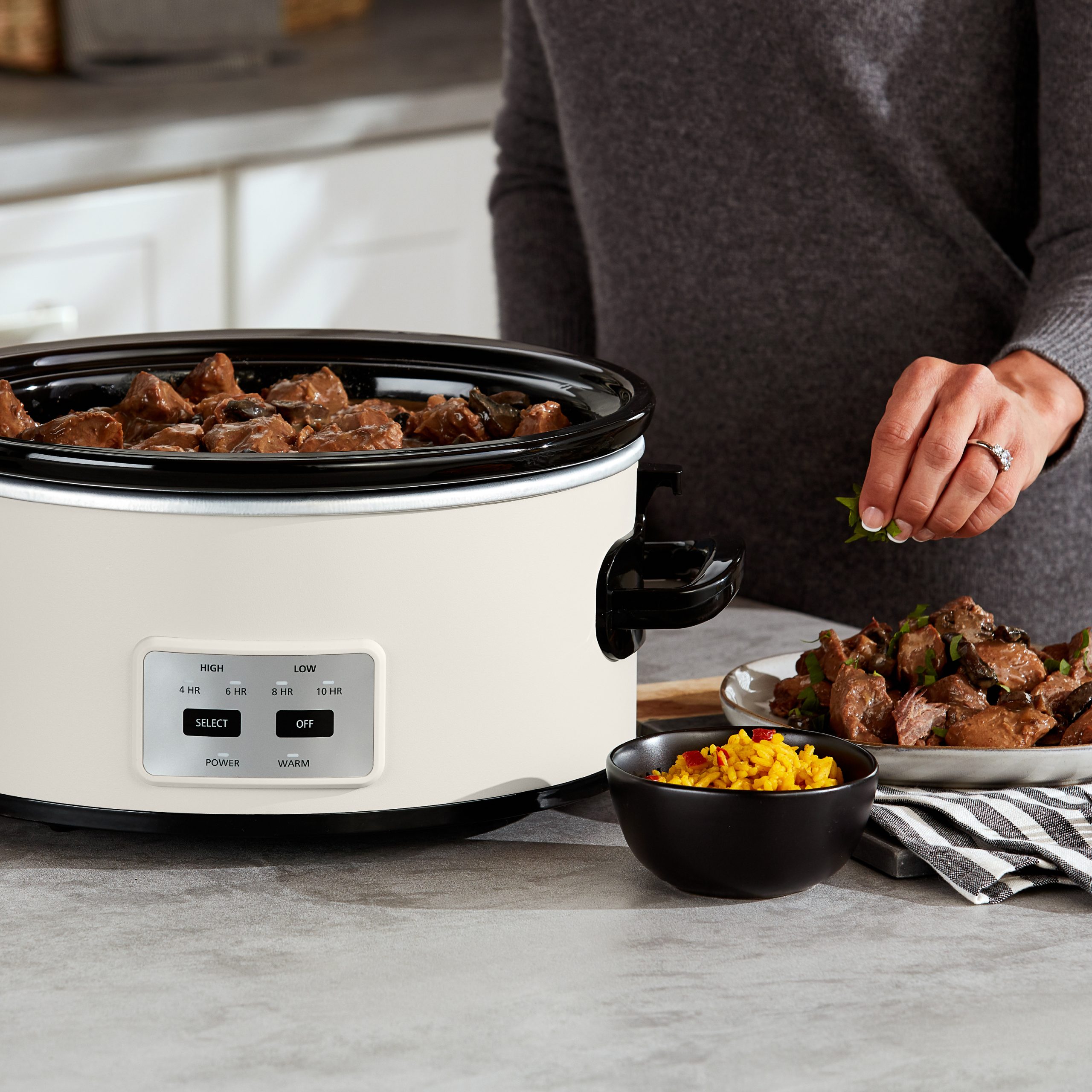 Crock-Pot® Manual 6-Quart Cook & Carry® Slow Cooker, Silver - Image 3