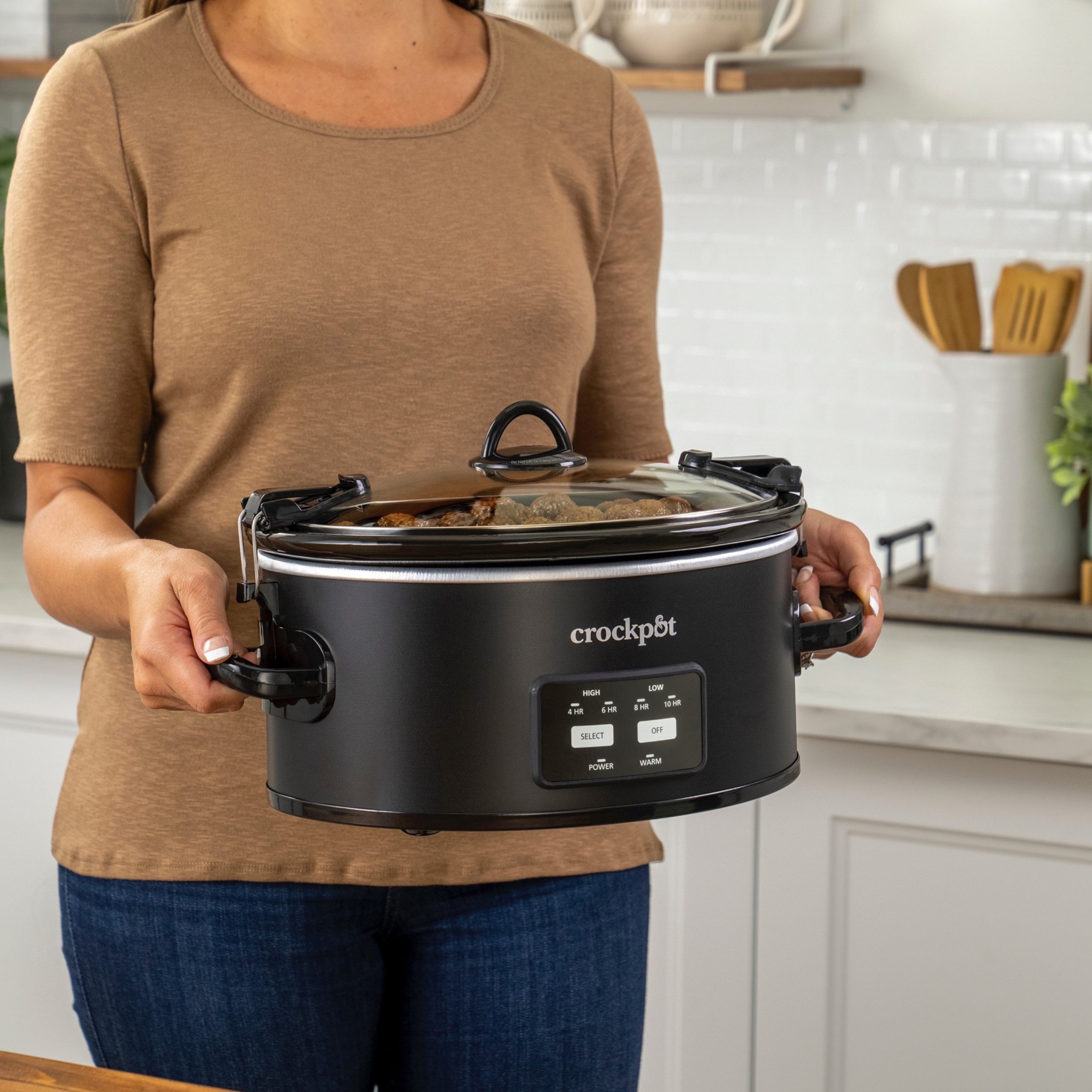 Crock-Pot® One-Touch Control 6-Quart Cook & Carry Slow Cooker, Matte Black - Image 6