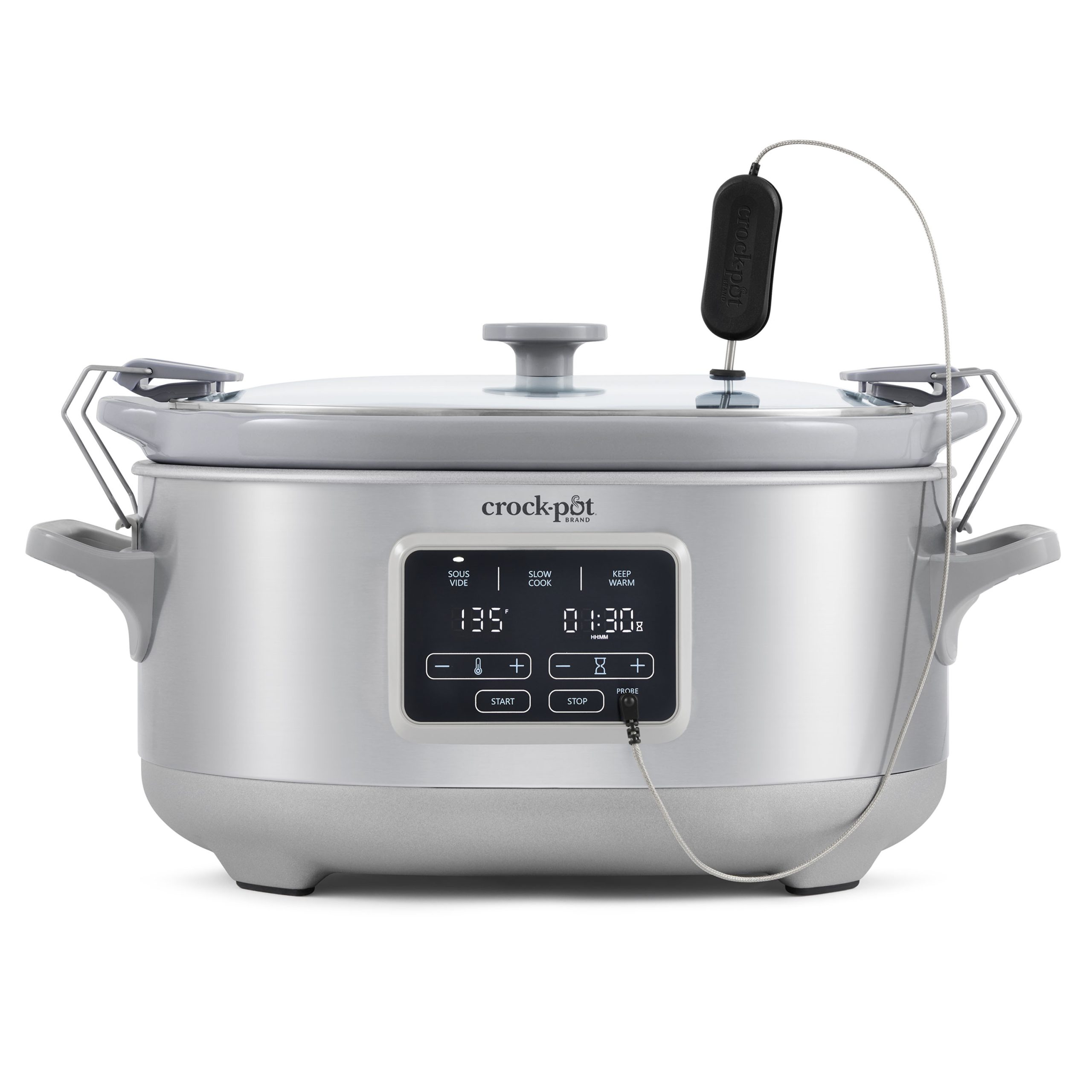 Crock-Pot® Programmable 7-Quart Cook & Carry Slow Cooker with Sous Vide, Stainless Steel