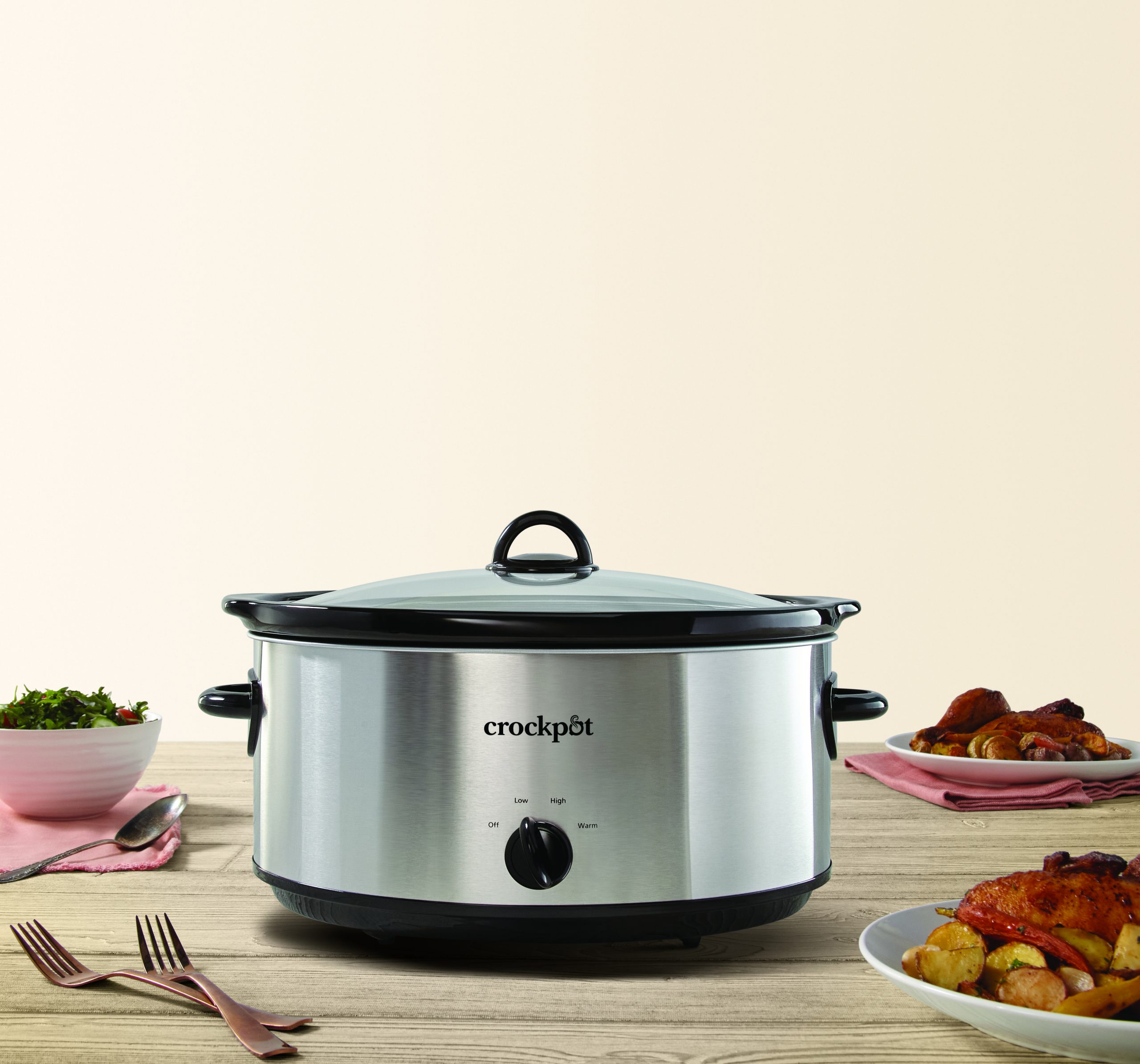 Crock-Pot® Manual 8-Quart Slow Cooker, Stainless Steel - Image 2