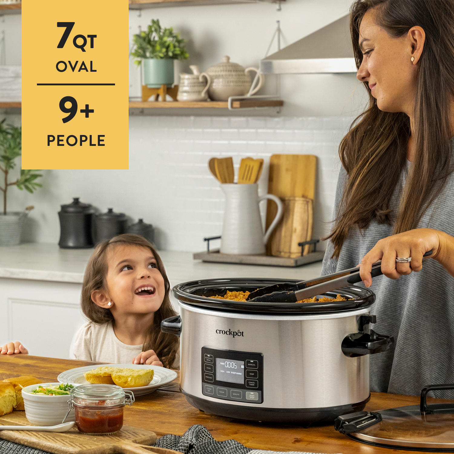 Crock-Pot® Programmable 7-Quart MyTime® Cook & Carry®Slow Cooker, Stainless Steel - Image 4