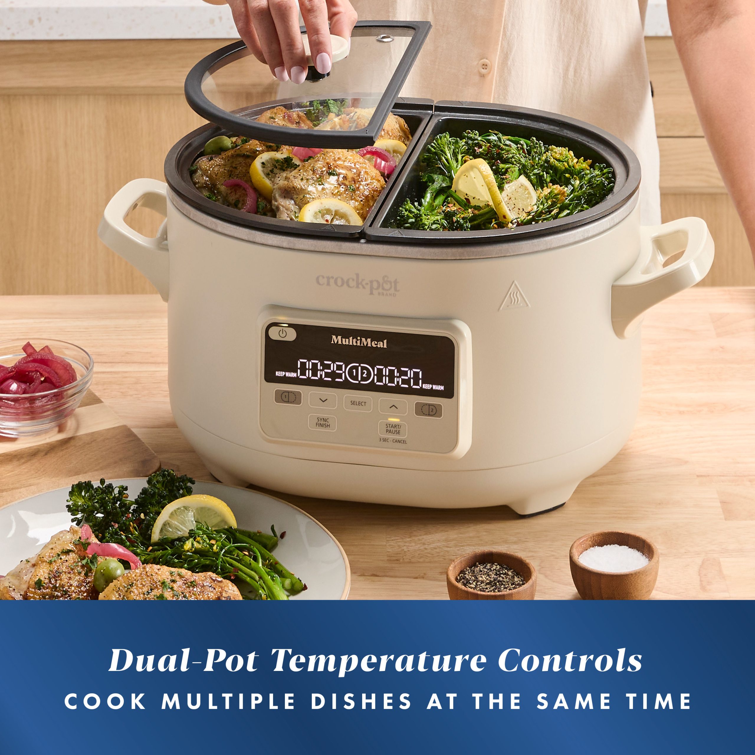 Crock-Pot® MultiMeal Multicooker and Programmable Slow Cooker with Bake Function, Oat Milk - Image 3