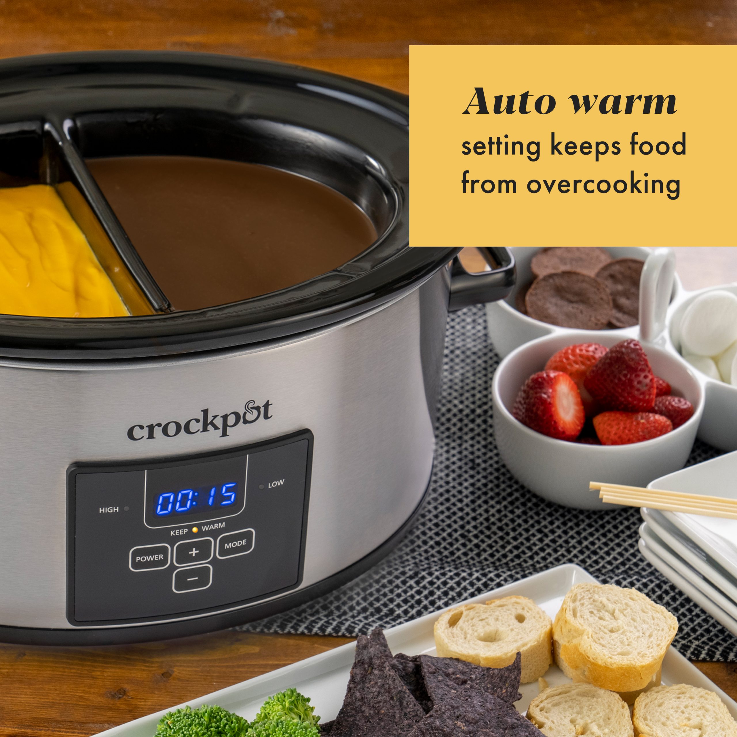 Crock-Pot® Programmable Choose-a-Crock Slow Cooker, Stainless Steel - Image 5