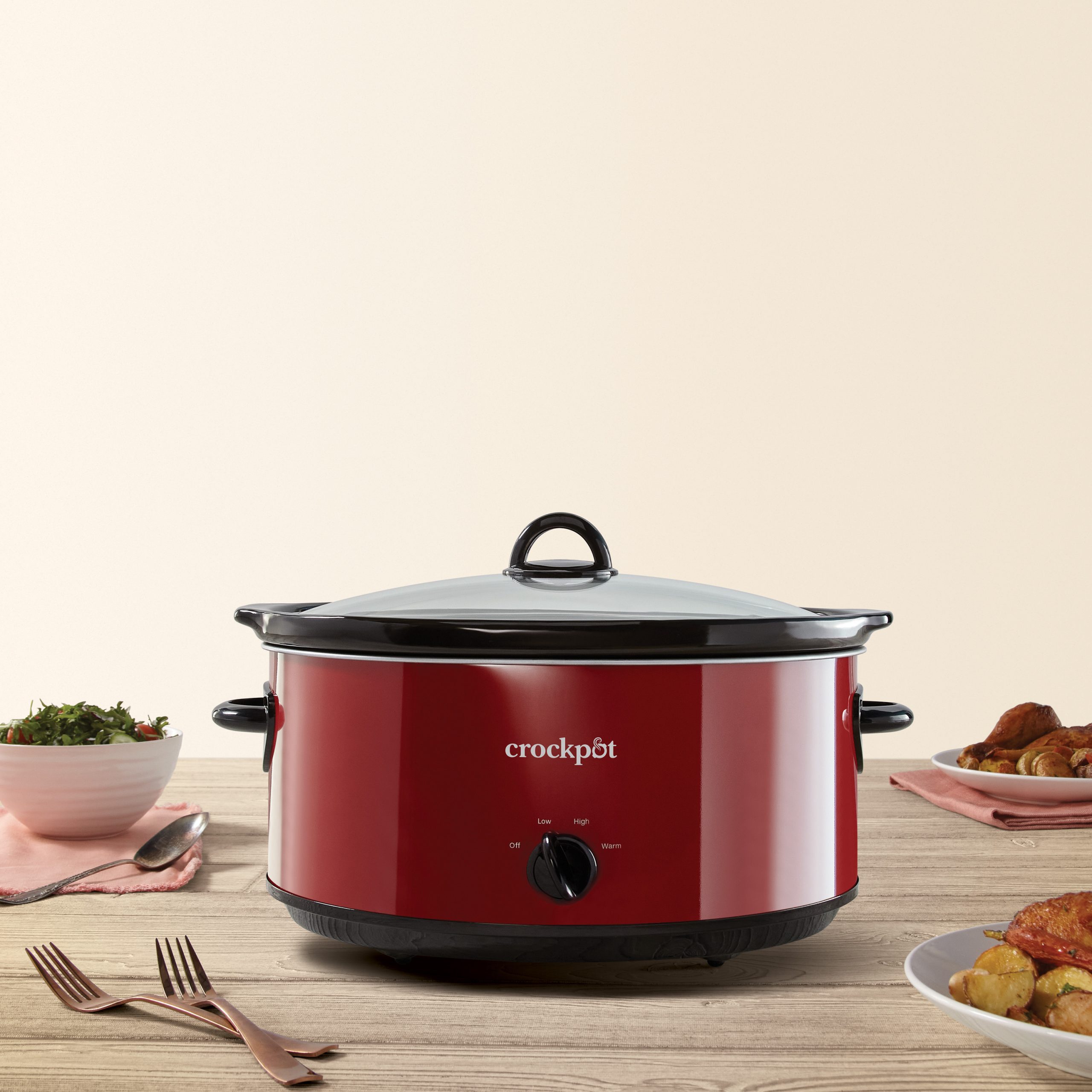 Crock-Pot® Manual 8-Quart Slow Cooker, Red Polished - Image 2
