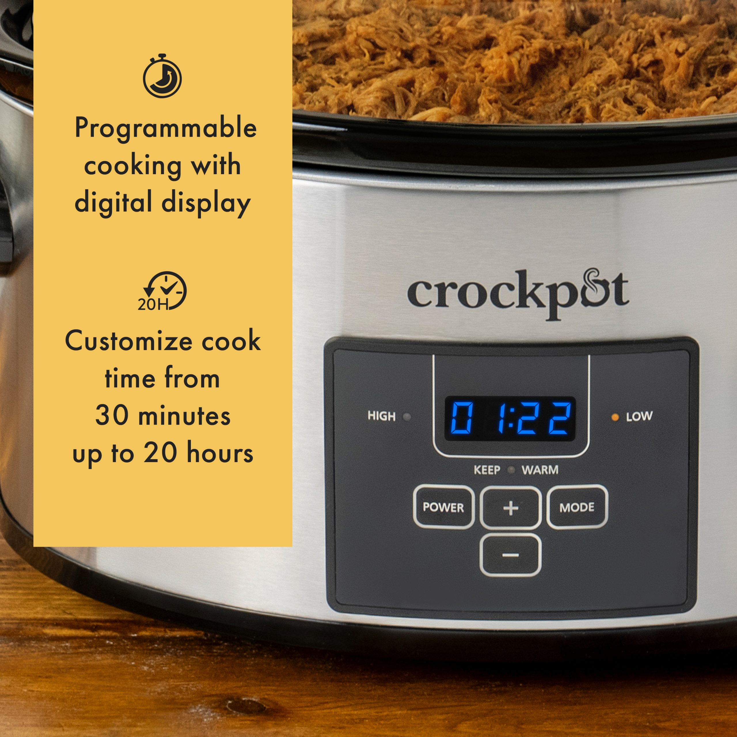 Crock-Pot® Programmable Choose-a-Crock Slow Cooker, Stainless Steel - Image 4