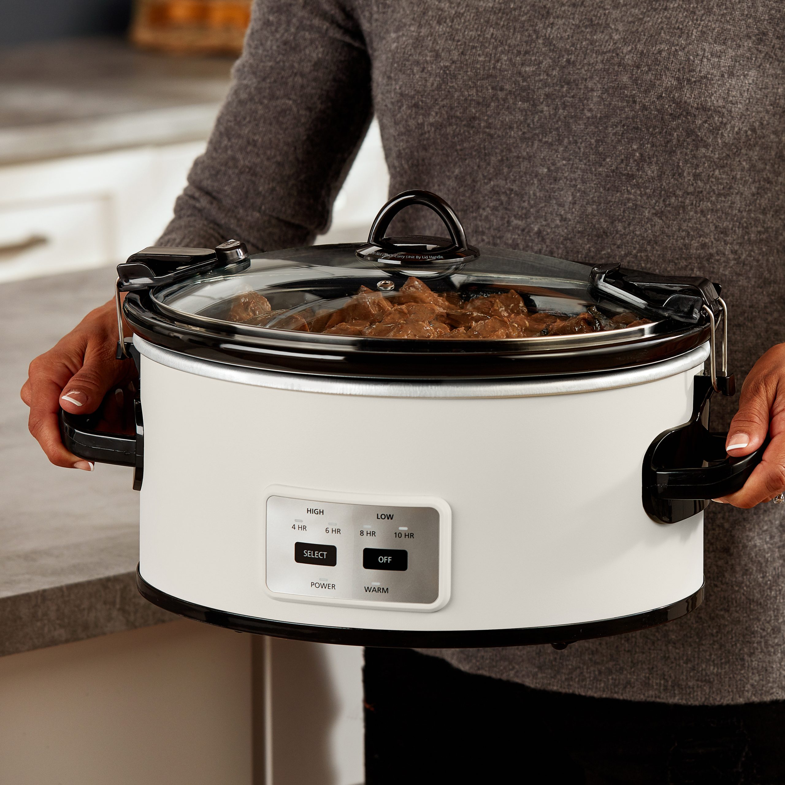 Crock-Pot® Manual 6-Quart Cook & Carry® Slow Cooker, Silver - Image 5