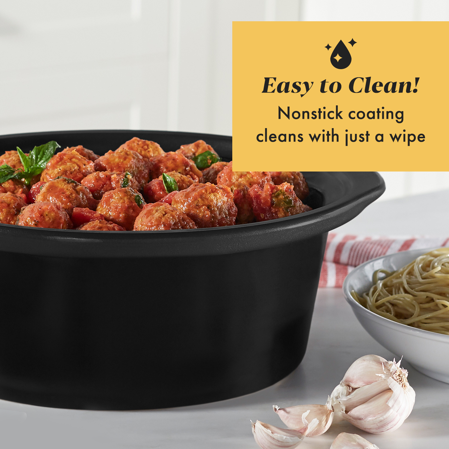 Crock-Pot® One Touch Control 6-Quart Easy-to-Clean Slow Cooker, Stainless Steel - Image 2