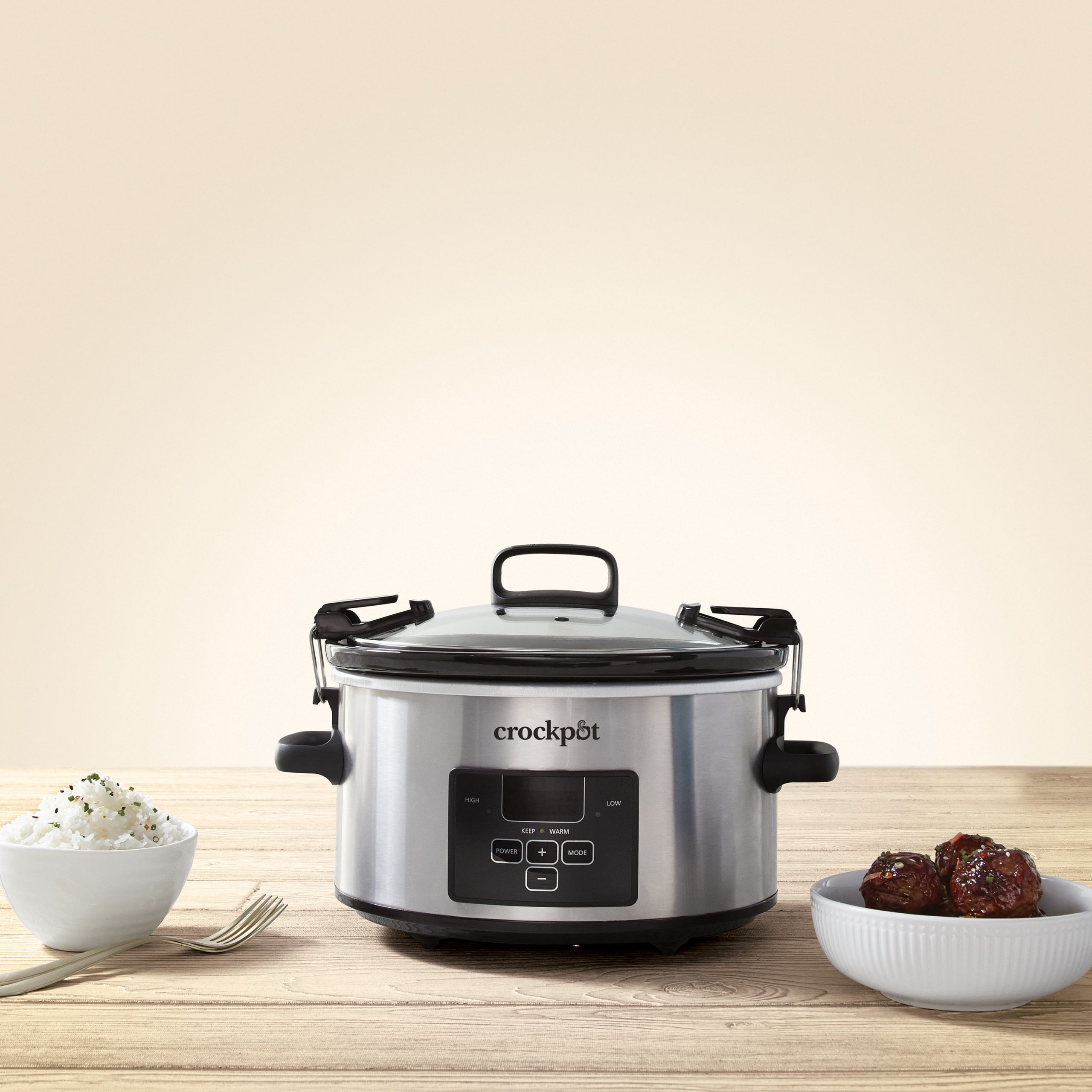 Crock-Pot® Programmable 4-Quart Cook & Carry Slow Cooker, Stainless Steel - Image 3