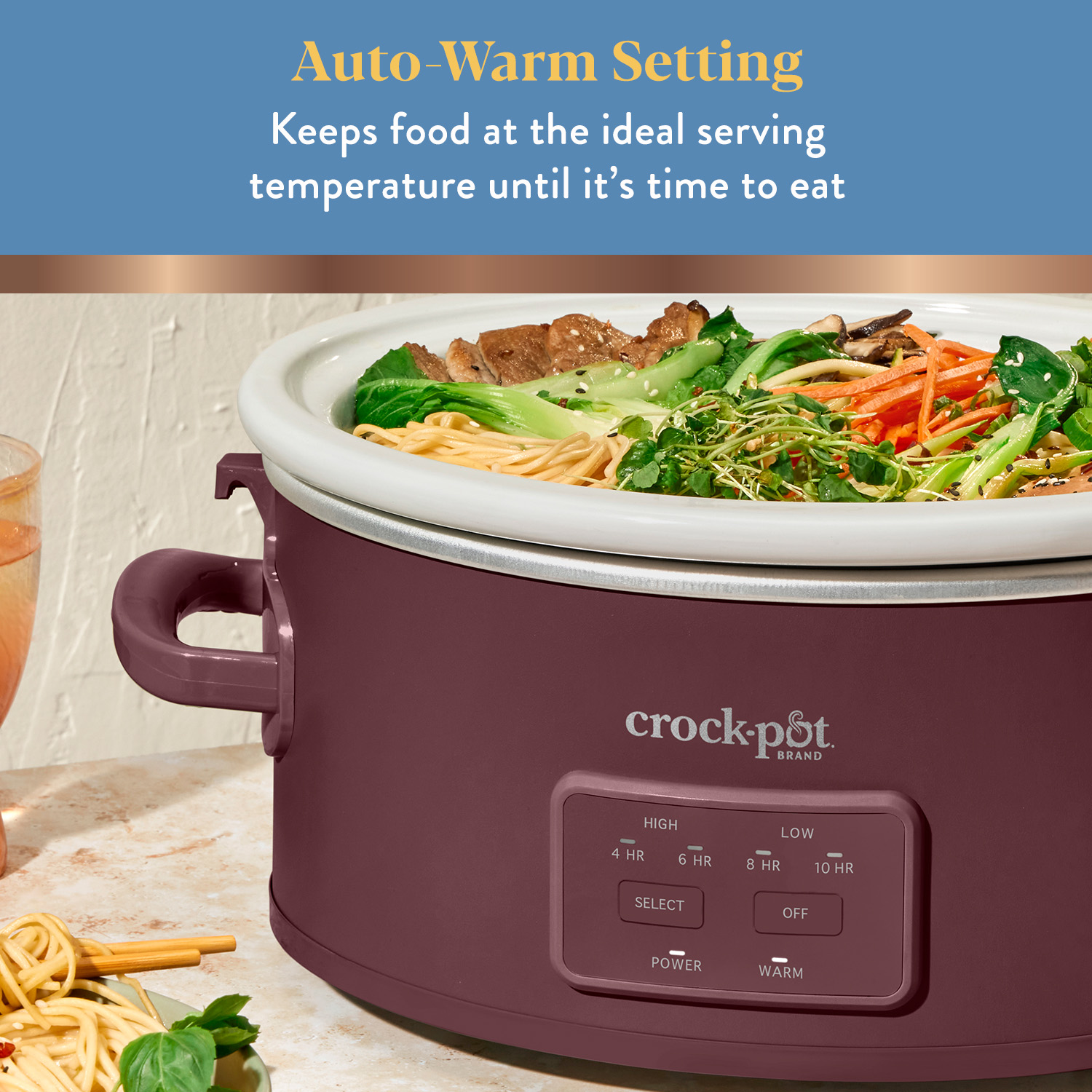 Crock-Pot® 6 Qt. Cook & Carry Programmable Slow Cooker, Lambrusco - Image 4