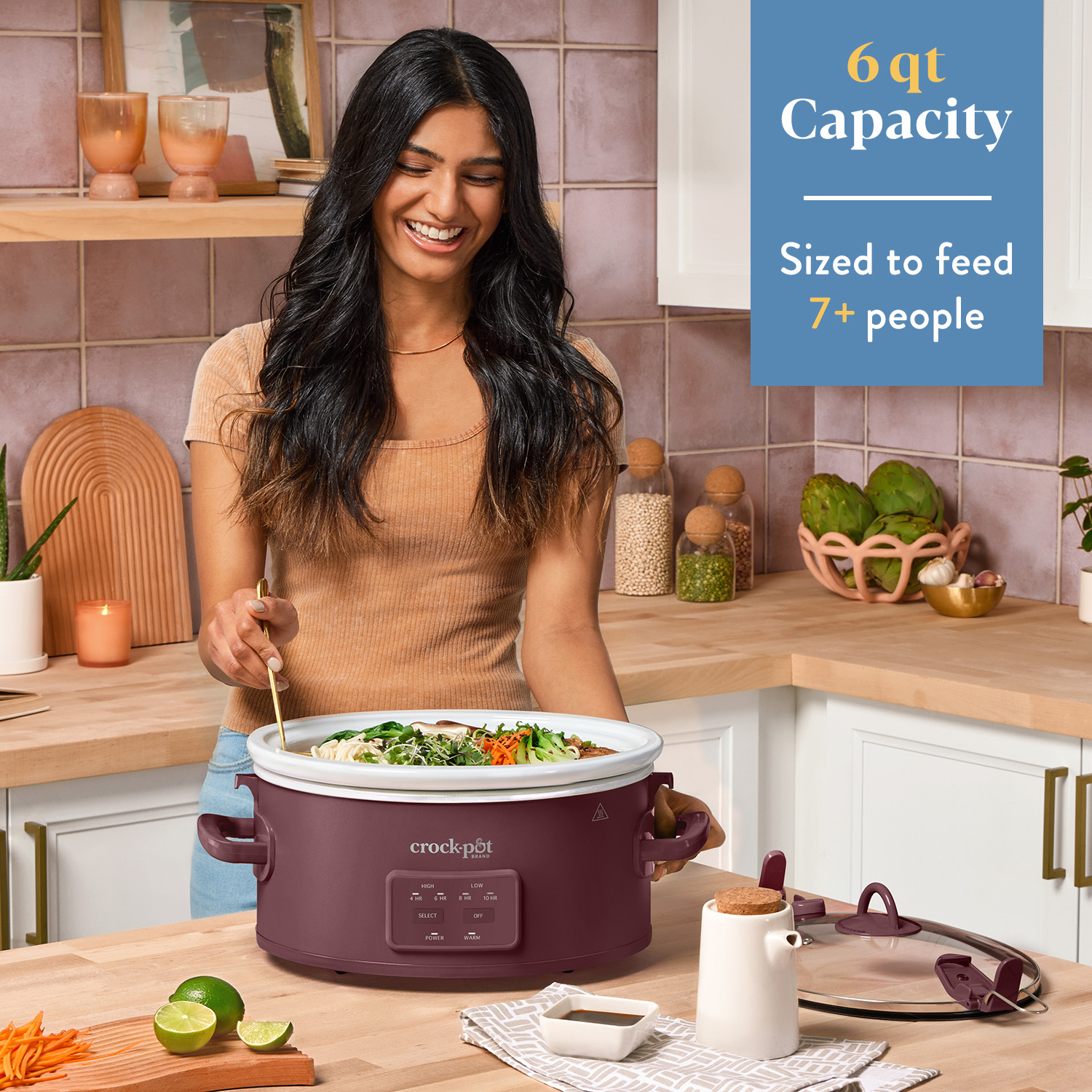 Crock-Pot® 6 Qt. Cook & Carry Programmable Slow Cooker, Lambrusco - Image 5